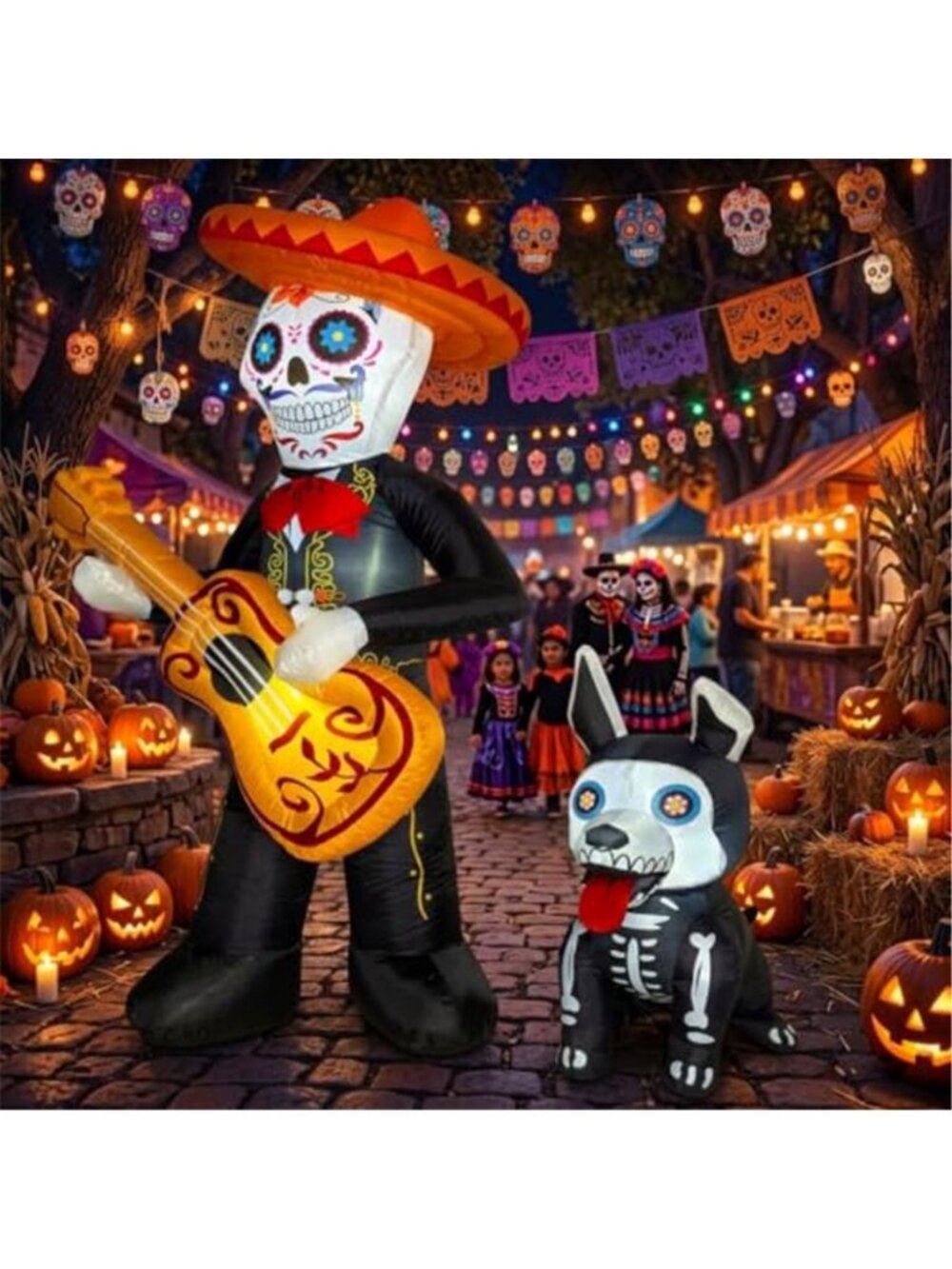 6 FT Halloween Inflatables Outdoor Decorations, Day of the Dead Blow Up